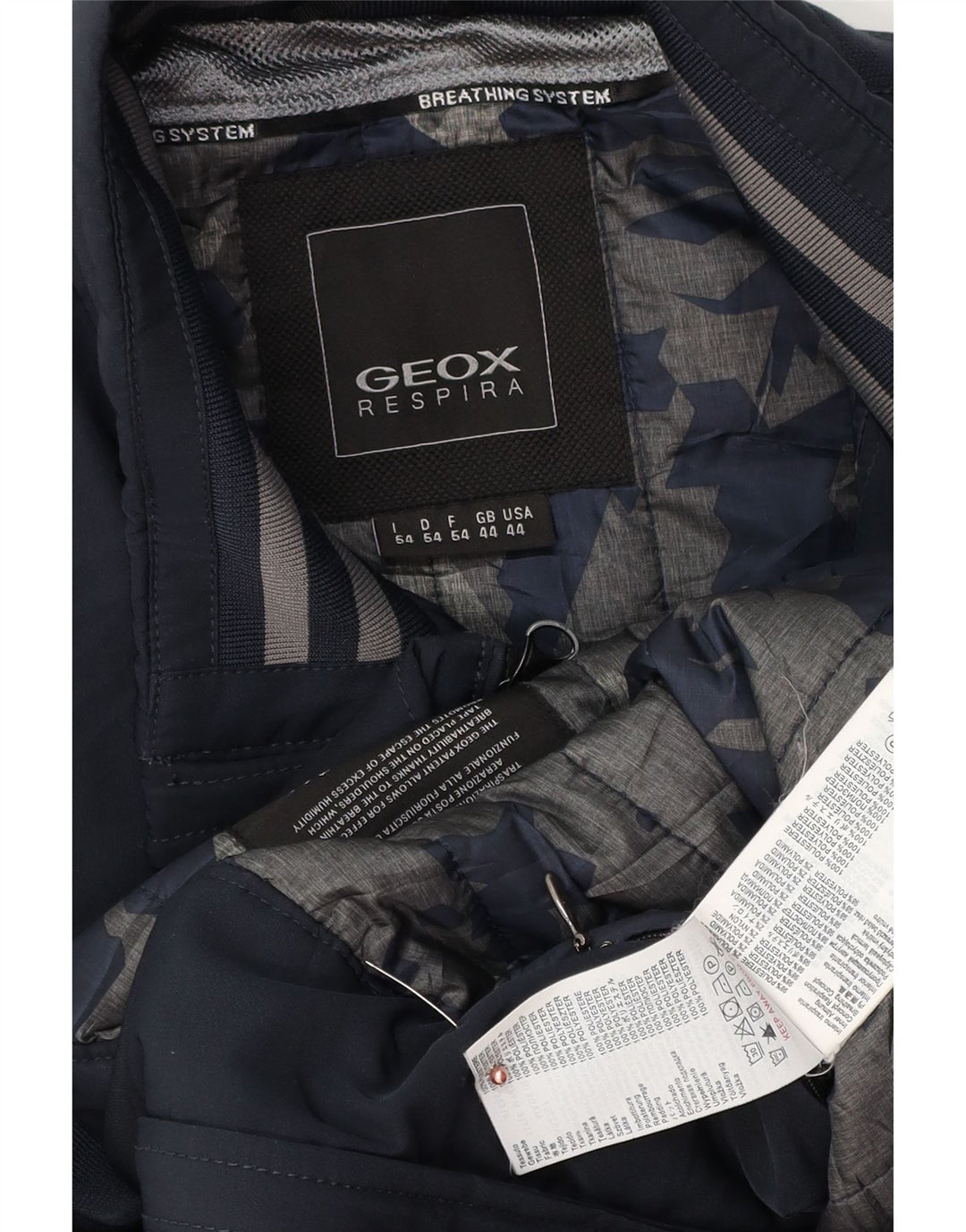 Giubbotto bomber da uomo Geox UK 44 2XL poliestere blu navy