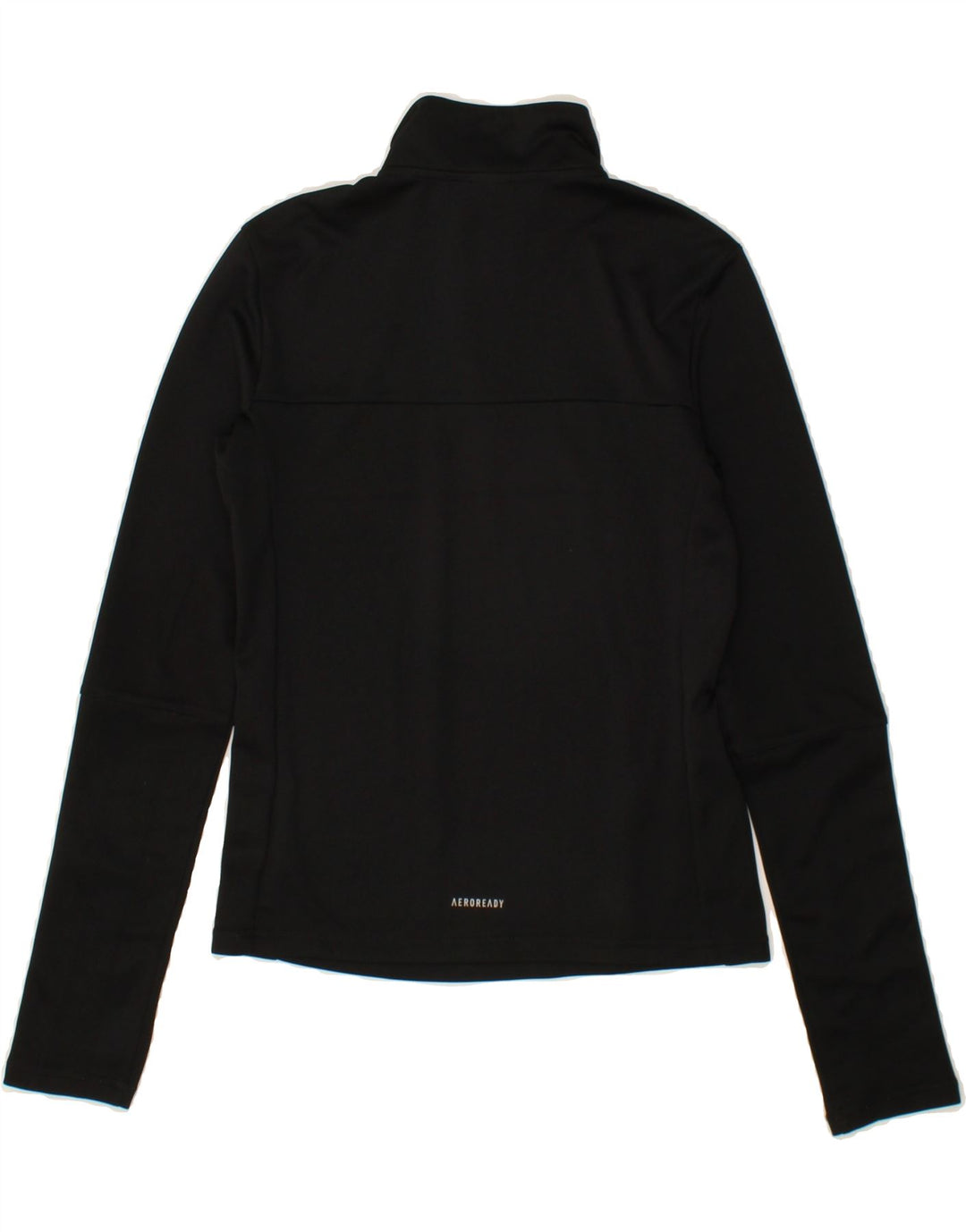 ADIDAS Womens Zip Neck Pullover Tracksuit Top UK 4/6 XS Black Polyester Vintage Adidas and Second-Hand Adidas from Messina Hembry 
