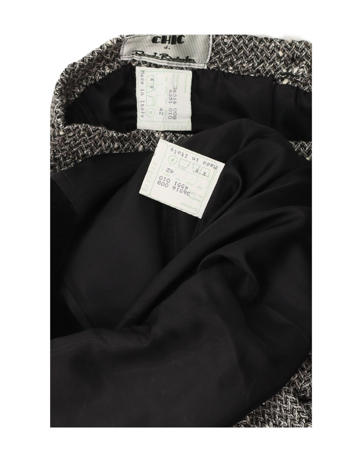 Chic Womens 3 Button 2 Piece Skirt Set IT 42 Medium W28  Grey Flecked