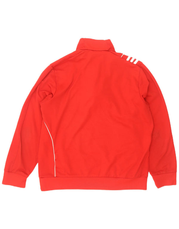 Adidas Sweatshirt med lynlås til mænd DK 40/42 Medium Rød Polyester