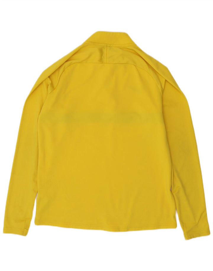 Haut de survêtement Nike Dri Fit Zip Neck pour homme, color block, jaune moyen