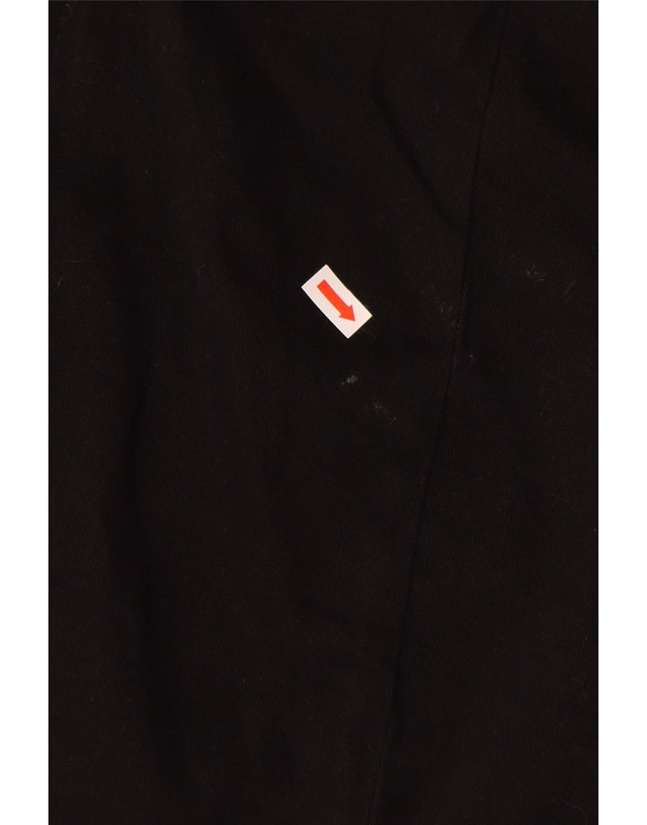 EDDIE BAUER Womens Bomber Jacket UK 14 Medium Black Cotton