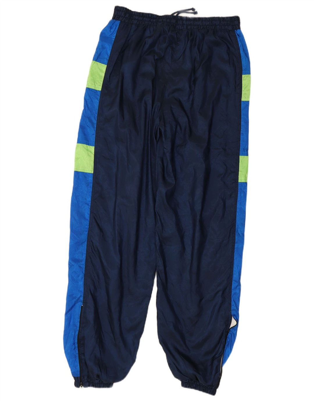 ACTIVE Mens Tracksuit Trousers Joggers Large  Navy Blue Colourblock
