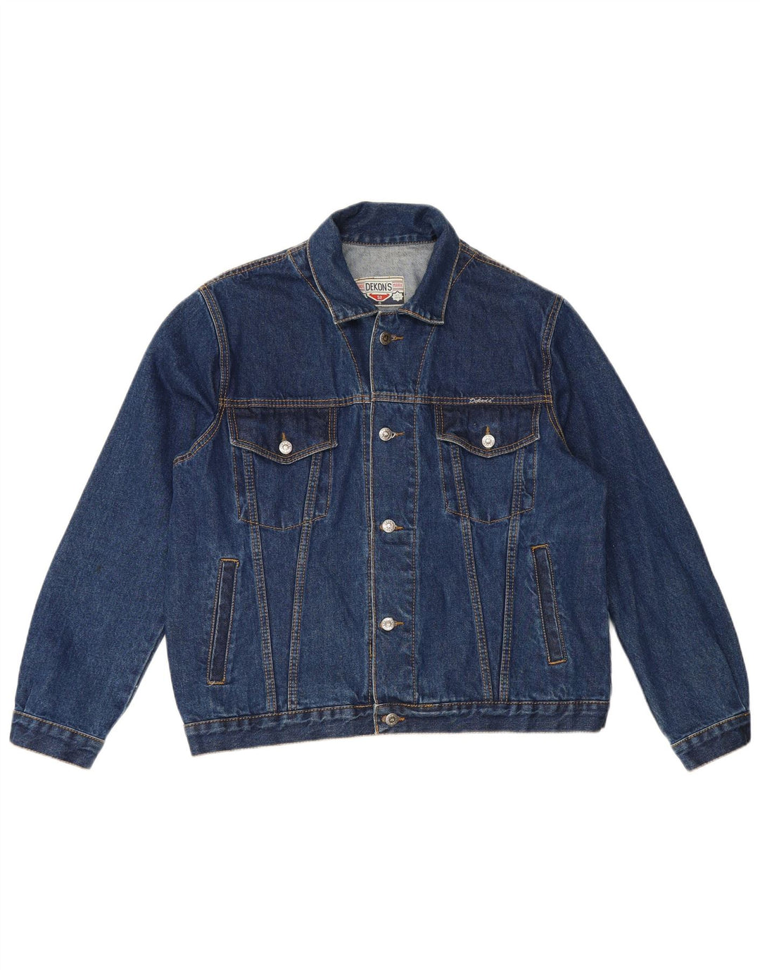Vintage Mens Denim Jacket EU 52 XL Blue Cotton