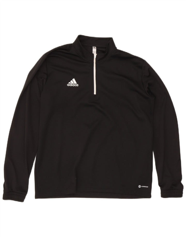 Adidas Uomo Aeroready Zip Collo Pullover Tuta Top XL Poliestere Nero