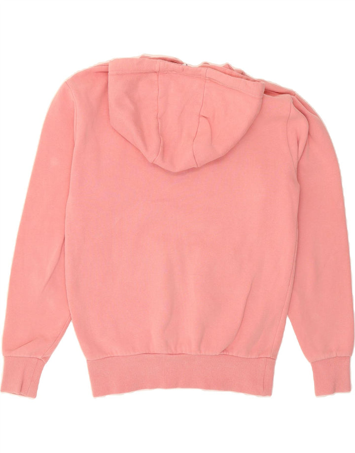 ELLESSE Womens Hoodie Jumper UK 14 Medium Pink Cotton Vintage Ellesse and Second-Hand Ellesse from Messina Hembry 
