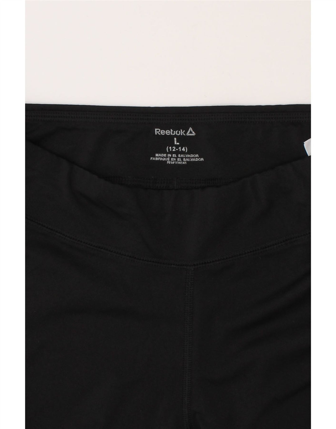 REEBOK Girls Capri Leggings 12-13 Years Large  Black Polyester Vintage Reebok and Second-Hand Reebok from Messina Hembry 