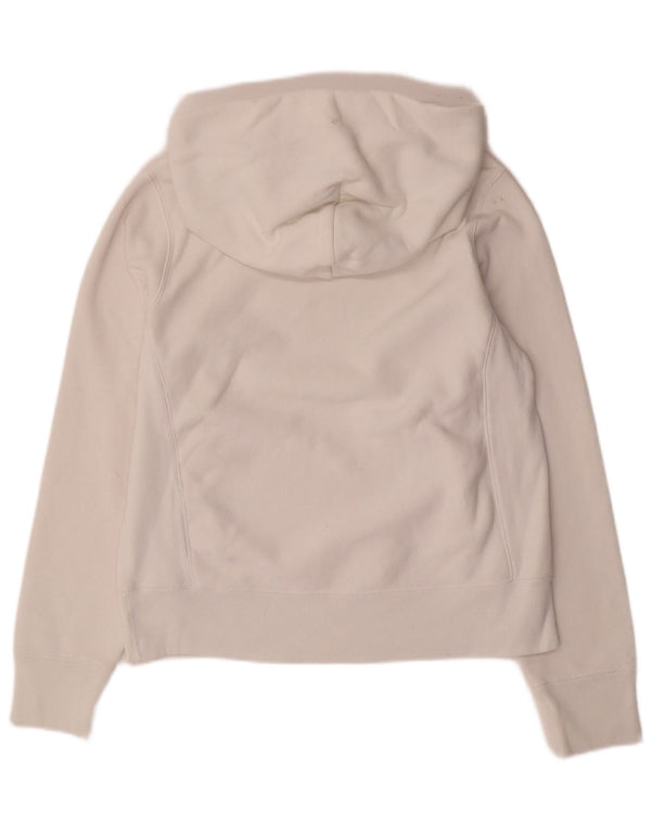 Champion Damen Reverse Weave Graphic Hoodie Pullover UK 10 Small Weiß