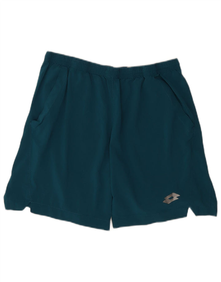 Pantaloncini sportivi da uomo Lotto Large in poliestere blu