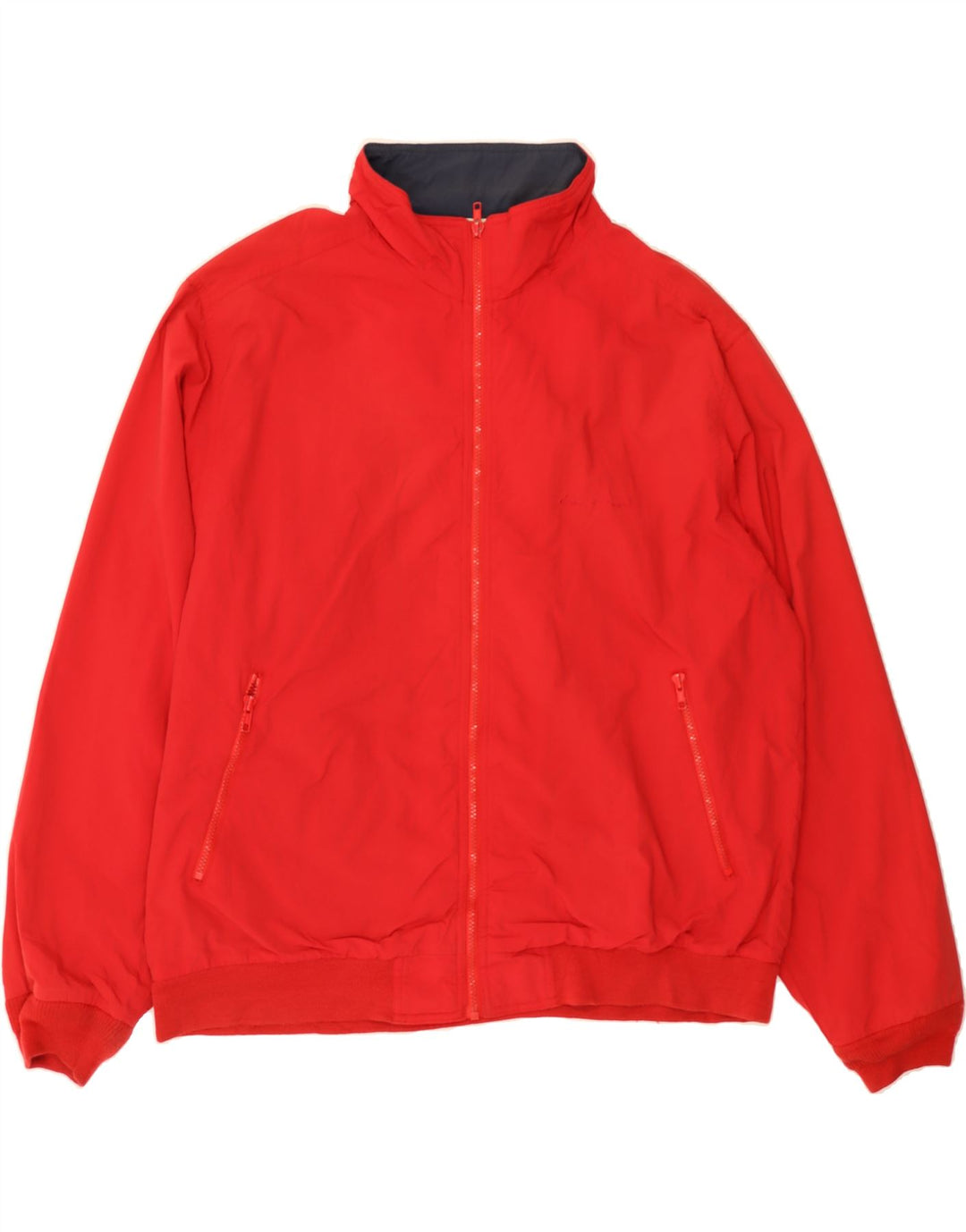 EDDIE BAUER Mens Grant Fit Bomber Jacket UK 40 Large Red Nylon Vintage Eddie Bauer and Second-Hand Eddie Bauer from Messina Hembry 