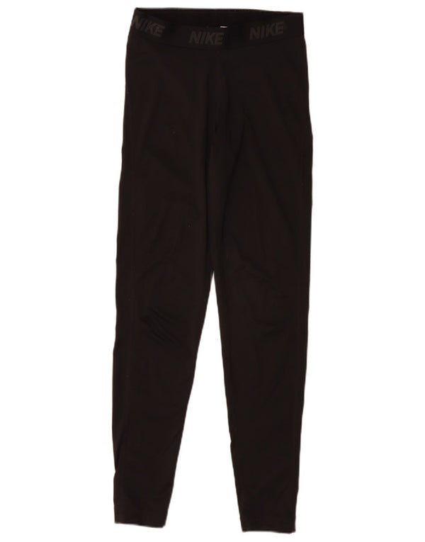 Nike Legging graphique Dri Fit pour femme UK 10 Small Noir Polyester