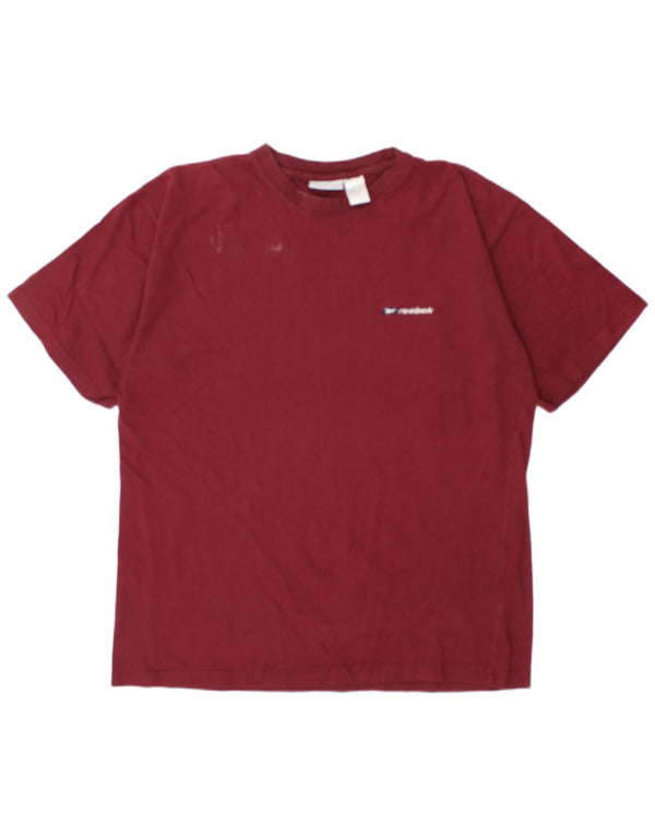 T-shirt Reebok da uomo Top Large in cotone bordeaux