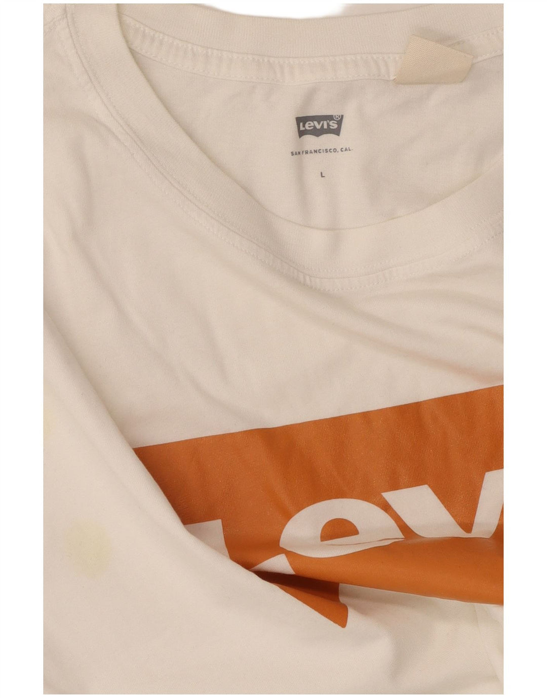 LEVI'S Womens Oversized Graphic T-Shirt Top UK 16 Large White