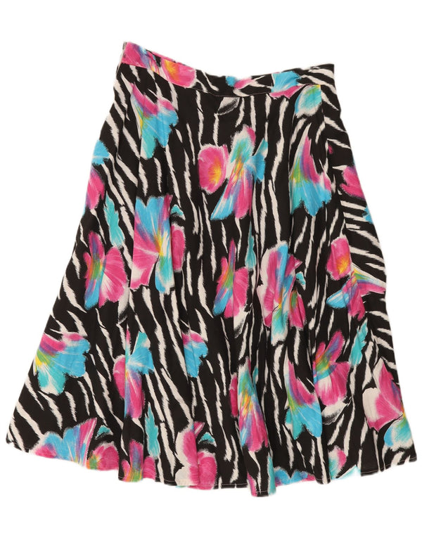 Vintage Womens Flared Skirt W32 Medium Multicoloured Floral