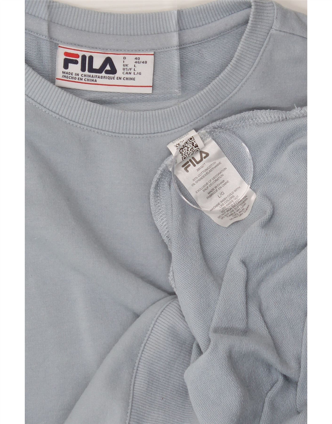 FILA Mens Sweatshirt Jumper Large Blue Cotton Vintage Fila and Second-Hand Fila from Messina Hembry 