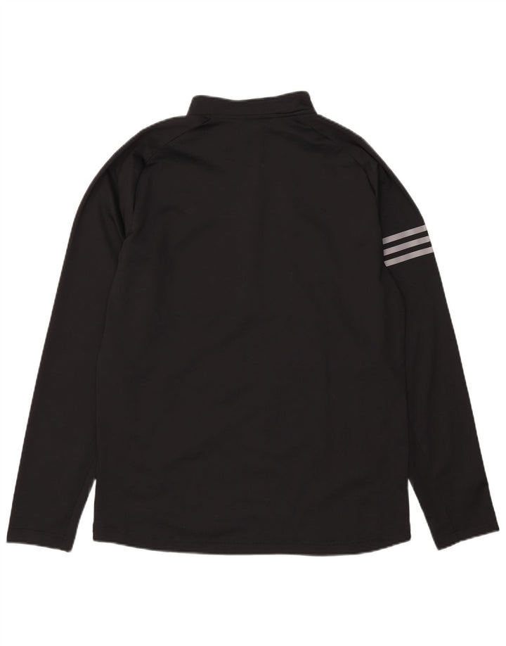 Adidas Mens Zip Neck Pullover Tracksuit Top Medium Black Colourblock