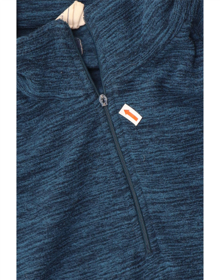 Mountain Warehouse Herre Zip Neck Fleece Jumper Large Blue Flecked Polyester