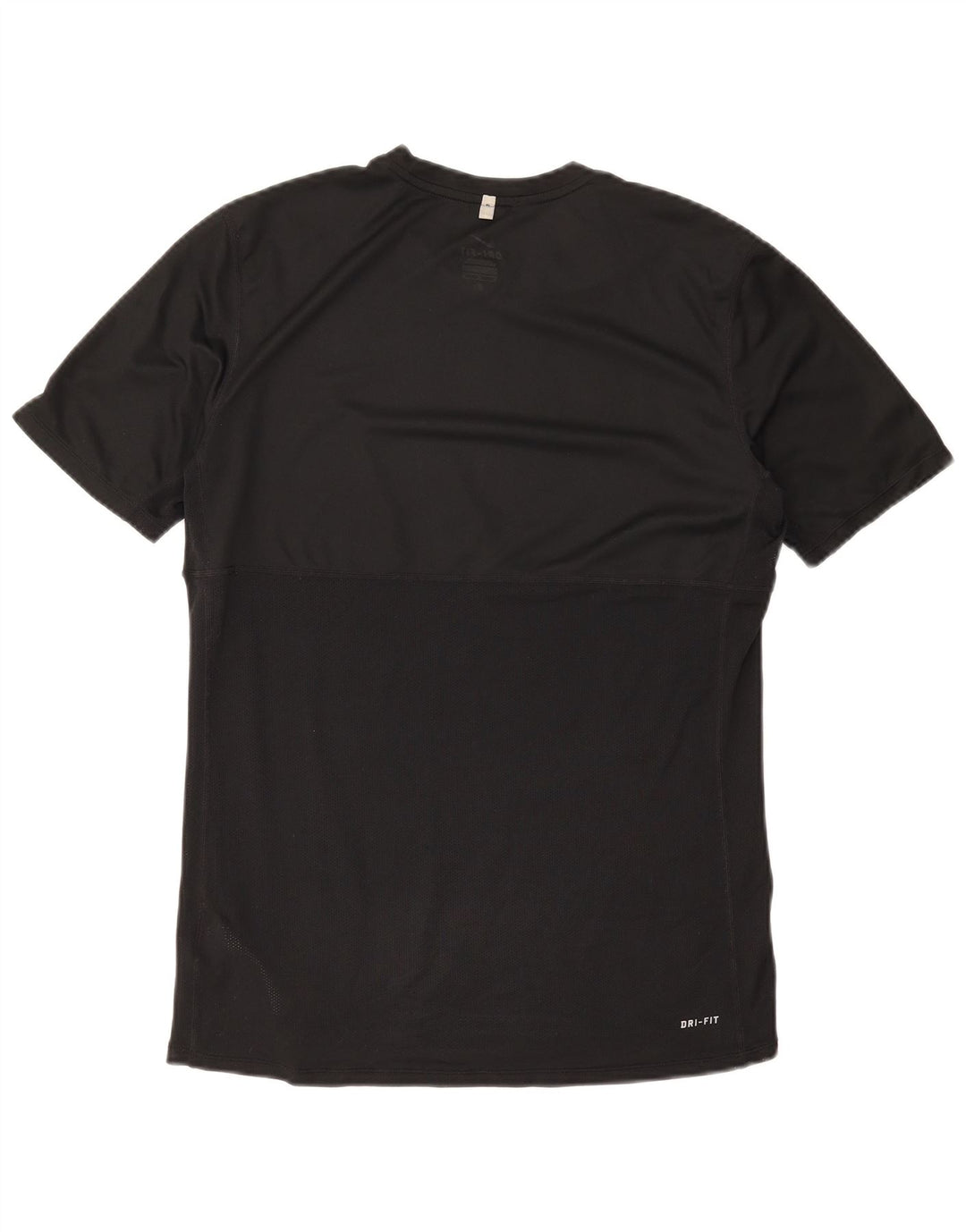Nike Mens Dri Fit T-Shirt Top Medium Black Polyester Sports