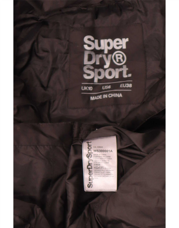 Superdry női bélelt dzseki UK 10 kis fekete poliészter