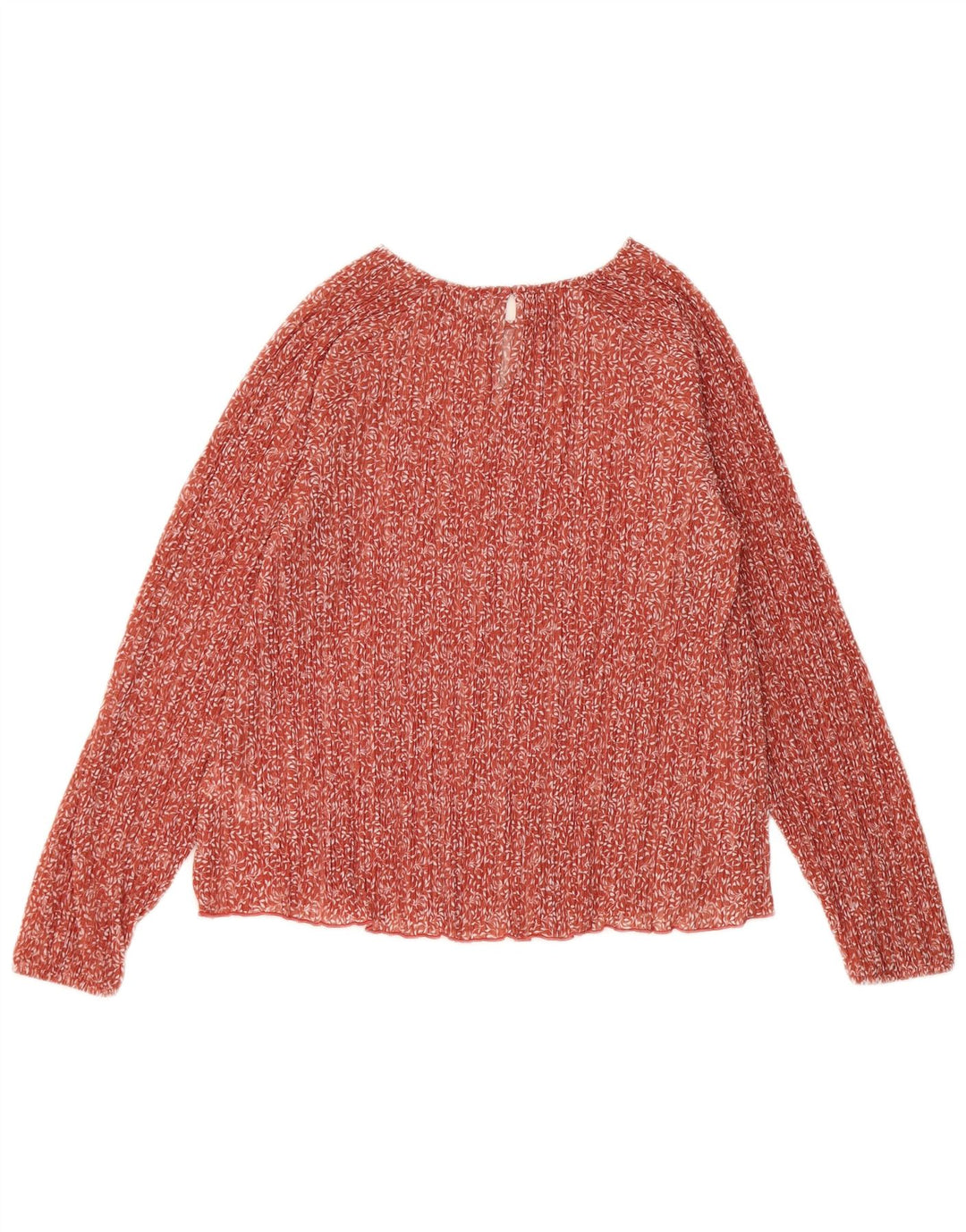 MARKS & SPENCER Womens Long Sleeve Blouse Top UK 12 Medium  Red Floral