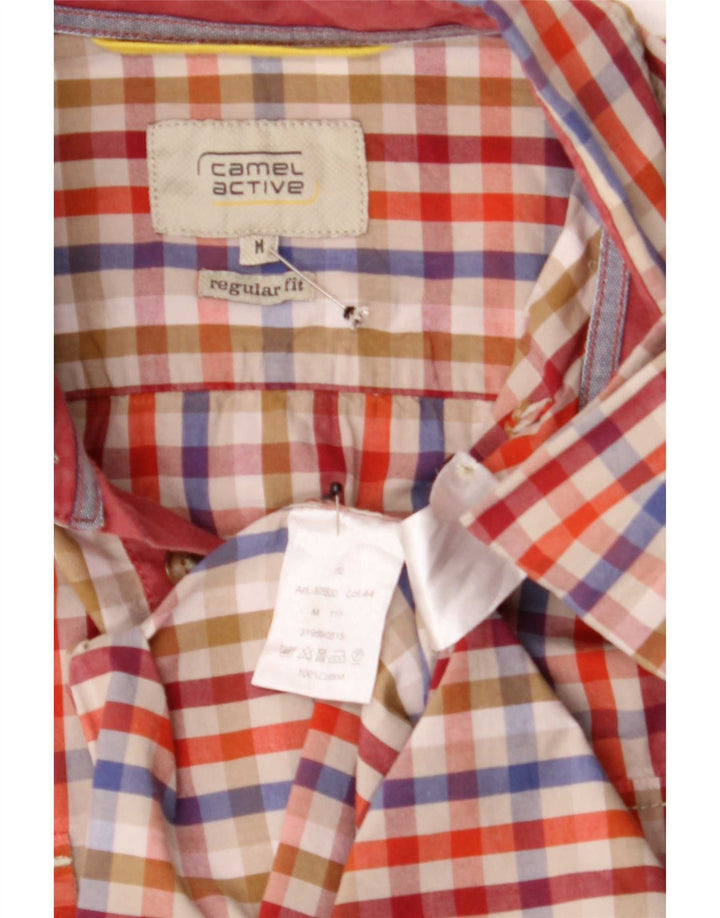 Camel Active Mens Regular Fit Shirt Medium Multicoloured Gingham Cotton