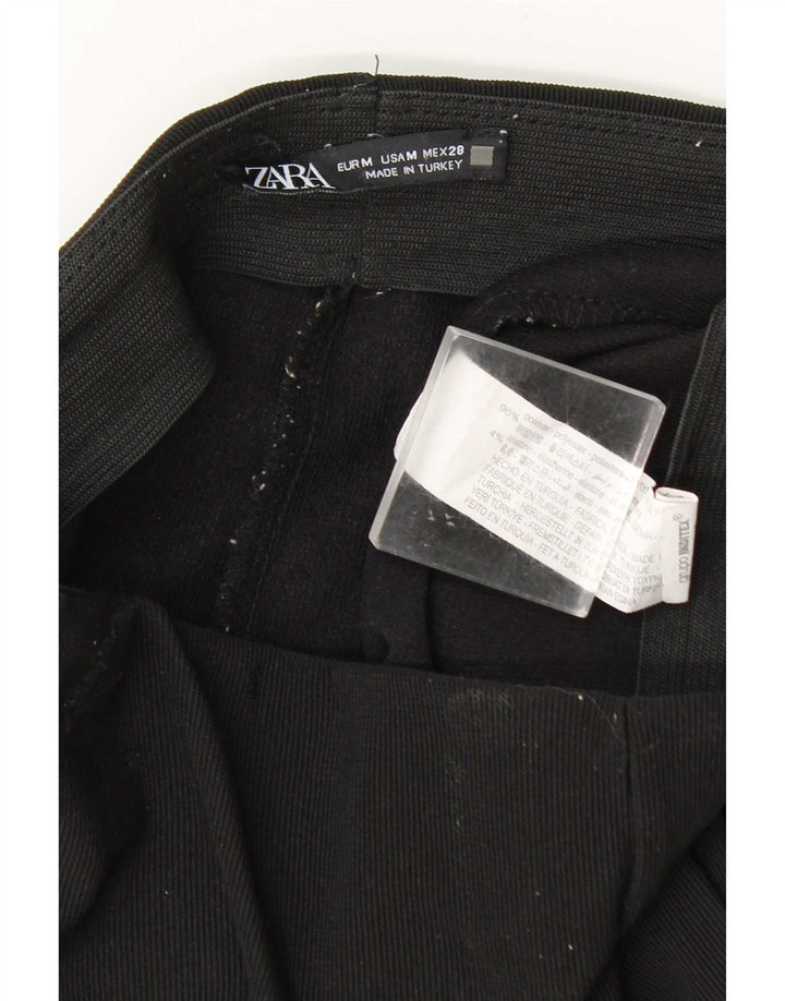 Zara Womens Flare Leggings UK 14 Medium  Black Polyester