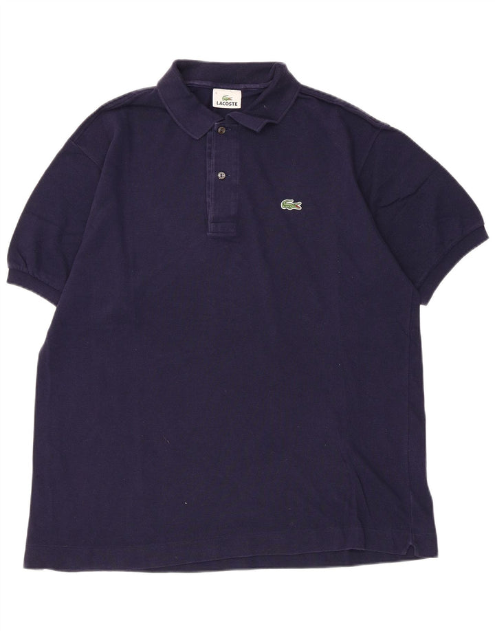 Lacoste Mens Polo Shirt Size 5 Large Navy Blue Cotton