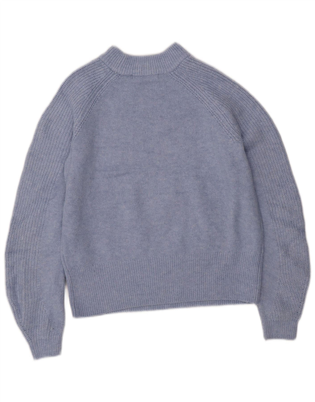 Marks & Spencer Womens Oversized Turtle Neck Jumper Sweater UK 6 XS Blue