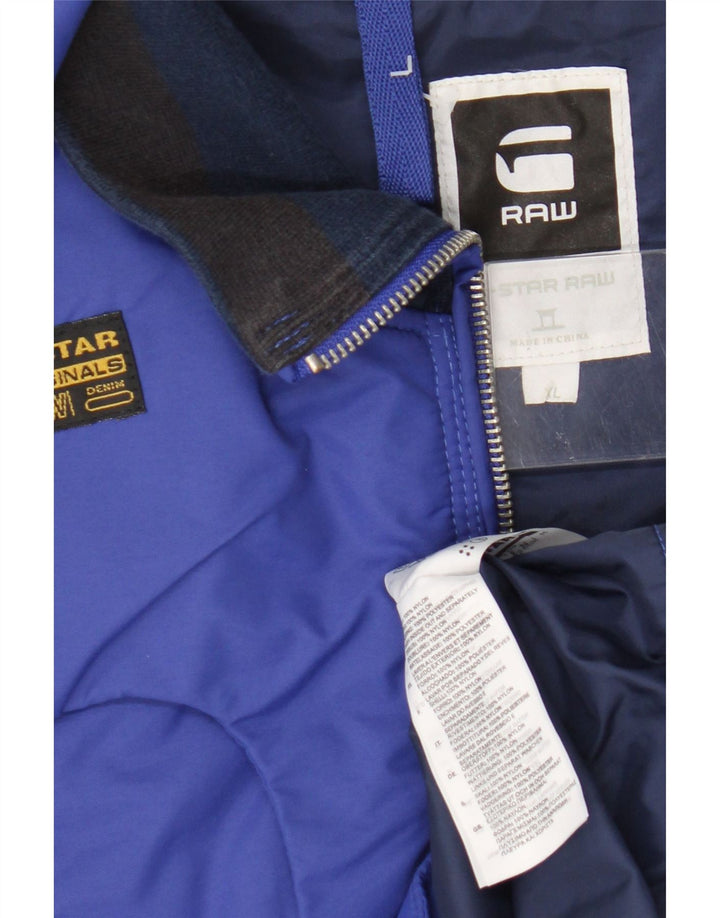 G-Star Mens Windbreaker Jacket UK 42 XL Blue Nylon
