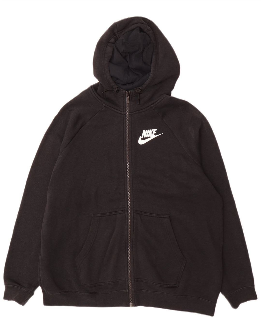 Suéter NIKE masculino com capuz e zíper XL preto algodão