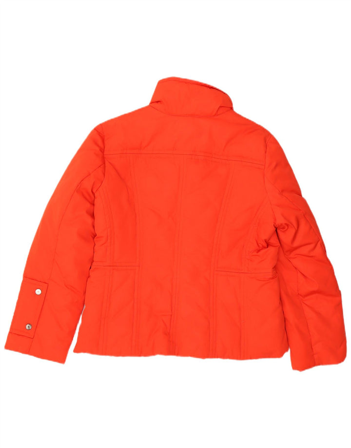 TOMMY HILFIGER Giacca imbottita da donna UK 14 Large Arancione Poliestere