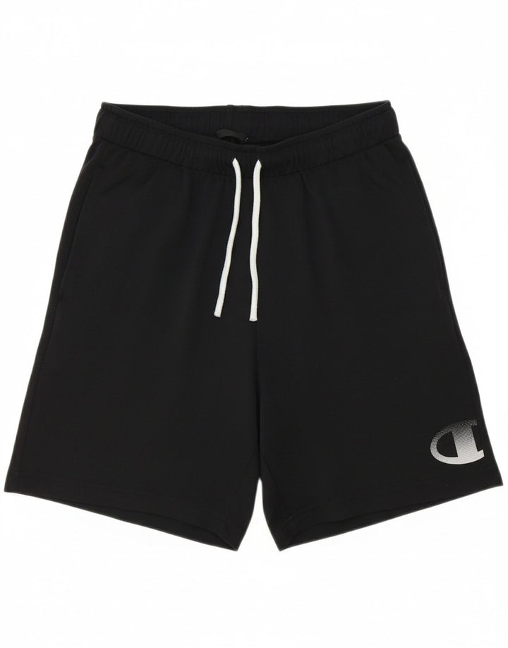 CHAMPION Mens Sport Shorts Medium  Black Polyester Vintage Champion and Second-Hand Champion from Messina Hembry 