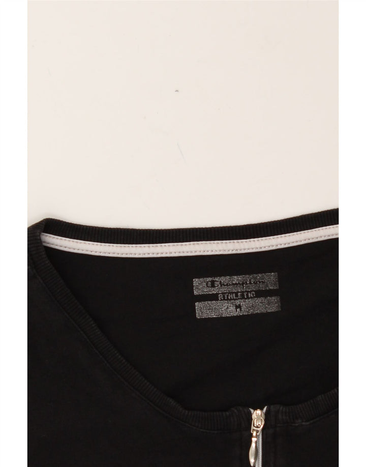 CHAMPION Womens T-Shirt Top UK 12 Medium Black Vintage Champion and Second-Hand Champion from Messina Hembry 