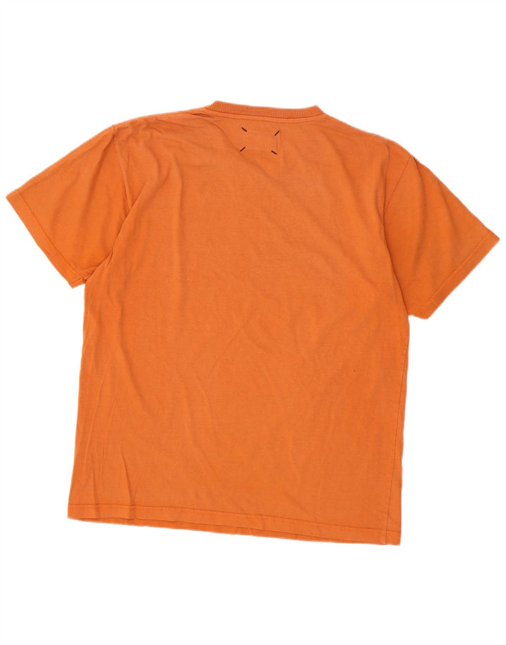 Champion Mens T-Shirt Top Large Orange Cotton