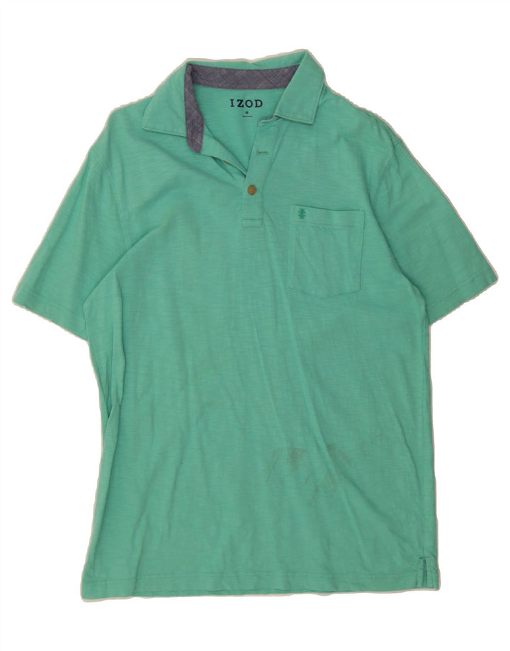 IZOD Mens Polo Shirt Medium Turquoise Cotton Vintage Izod and Second-Hand Izod from Messina Hembry 