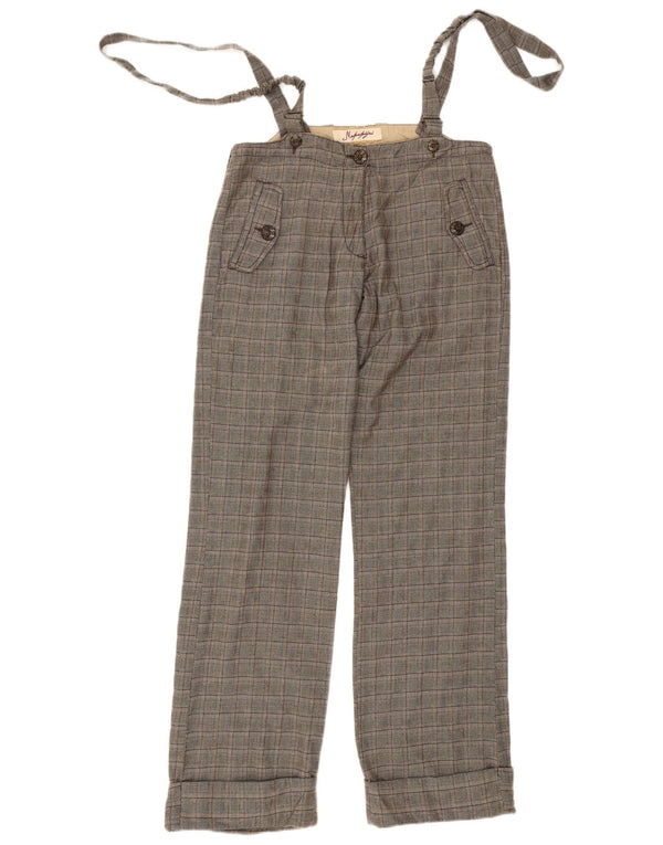 Pantaloni salopette geografica da donna Napapijri EU 42 Large W32 L33 Grigio