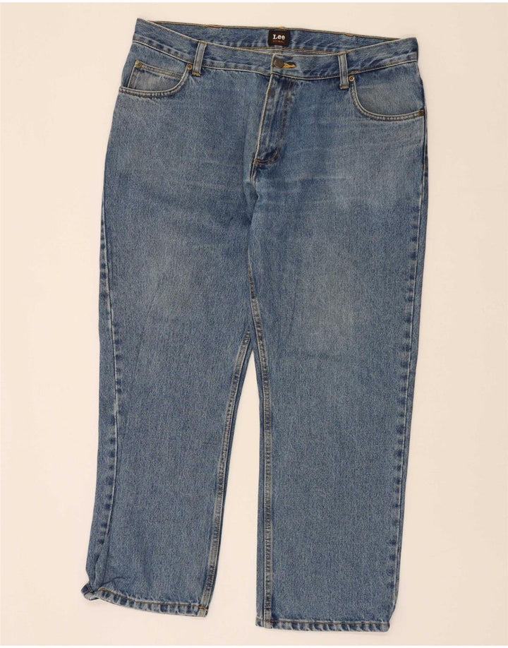 LEE Mens Brooklyn Straight Jeans W38 L27 Blue Cotton