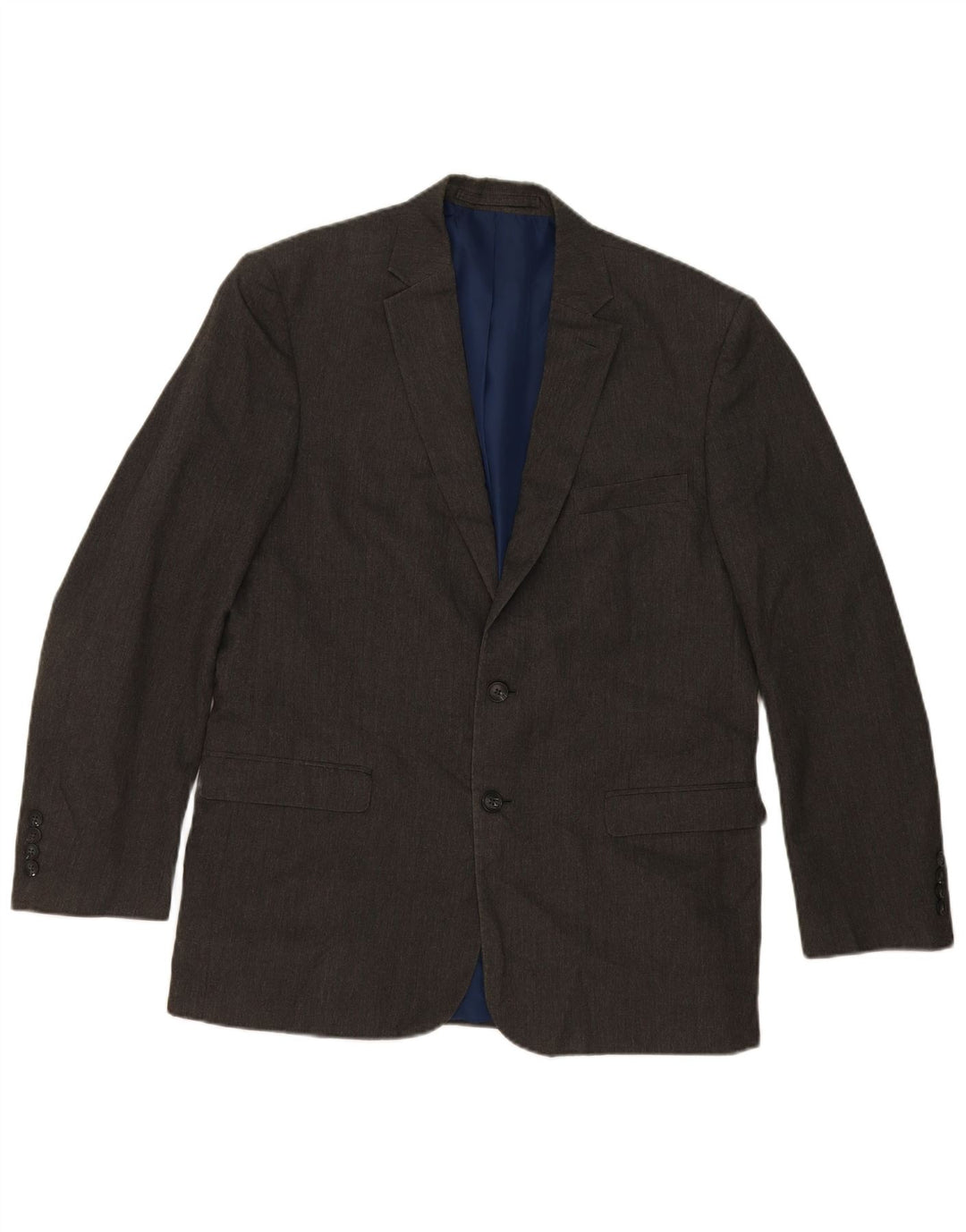 MARKS & SPENCER Mens 2 Button Blazer Jacket UK 38 Medium Grey Polyester
