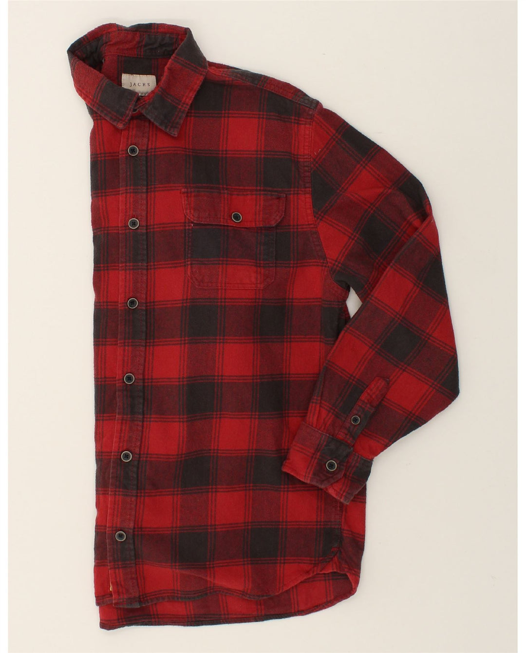 VINTAGE Mens Shirt XL Red Check Cotton Vintage Vintage and Second-Hand Vintage from Messina Hembry 