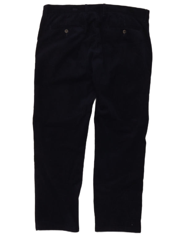 Calça masculina de veludo cotelê Marks & Spencer Blue Harbor reta W38 L31 marinho