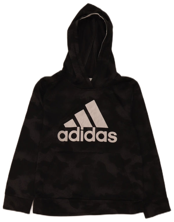 Adidas Grafisk hættetrøje til drenge 10-11 år Medium Sort Camouflage