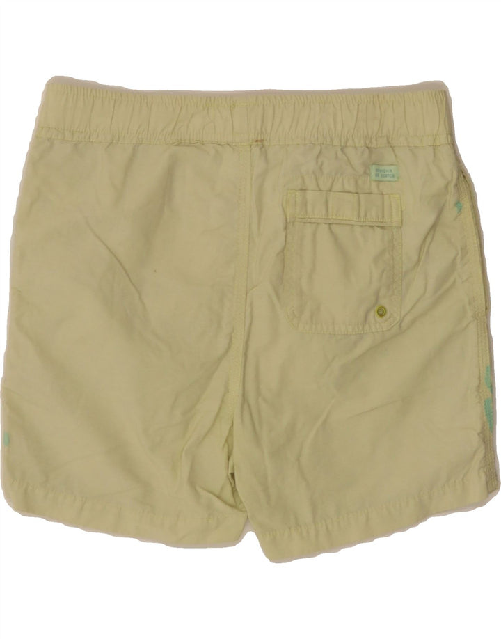 SCOTCH SHRUNK Boys Graphic Swimming Shorts 9-10 Years  Yellow Vintage Scotch Shrunk and Second-Hand Scotch Shrunk from Messina Hembry 