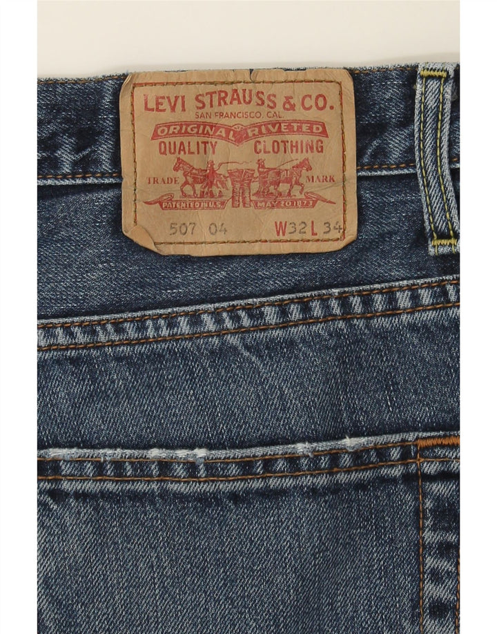 LEVI'S Mens 507 Straight Jeans W32 L29  Blue Cotton Vintage Levi's and Second-Hand Levi's from Messina Hembry 