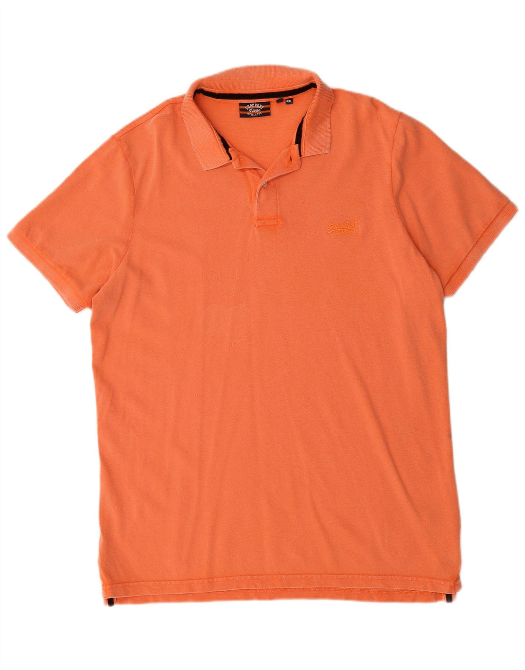 Superdry Mens Polo Shirt 3XL Orange Cotton