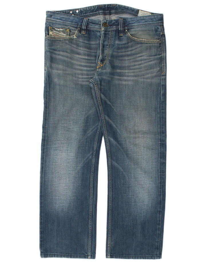 Diesel Mens Straight Jeans W33 L28 Blue Cotton