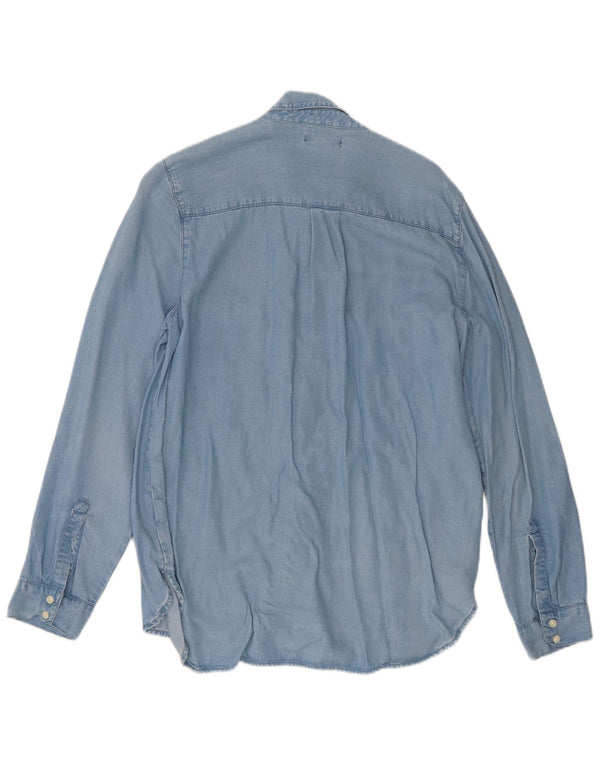 Gap Chemise en jean pour femme UK 14 Bleu moyen Lyocell
