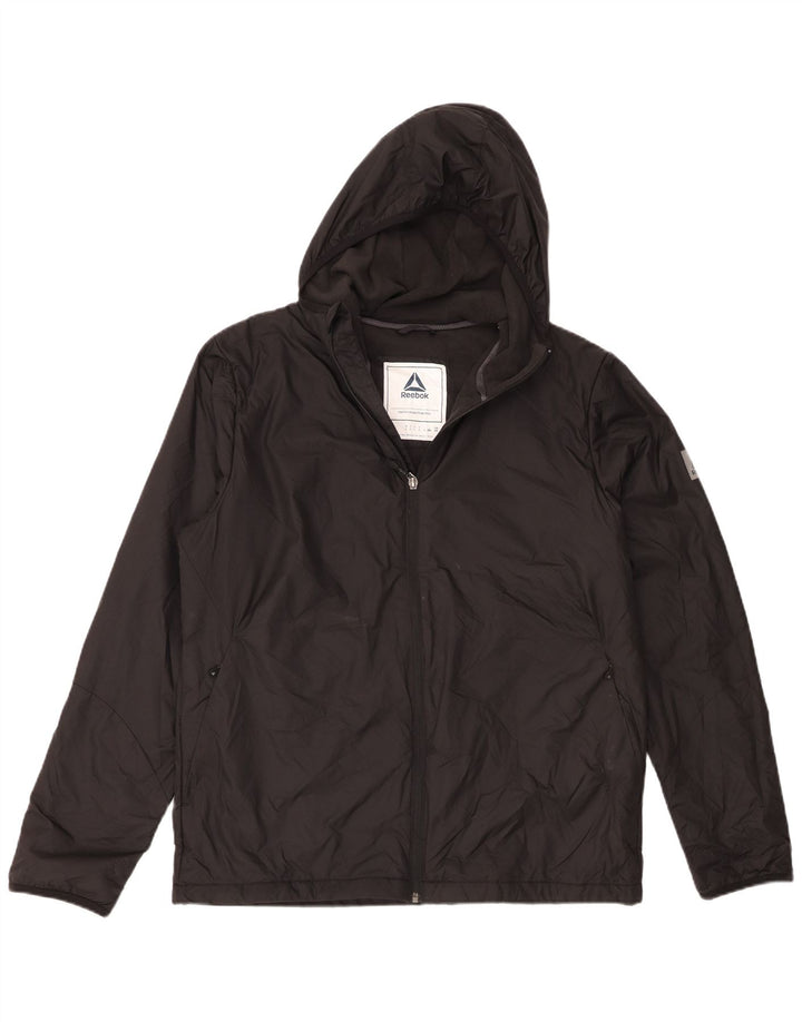 Reebok Veste de survêtement à capuche pour homme Large Noir Polyester