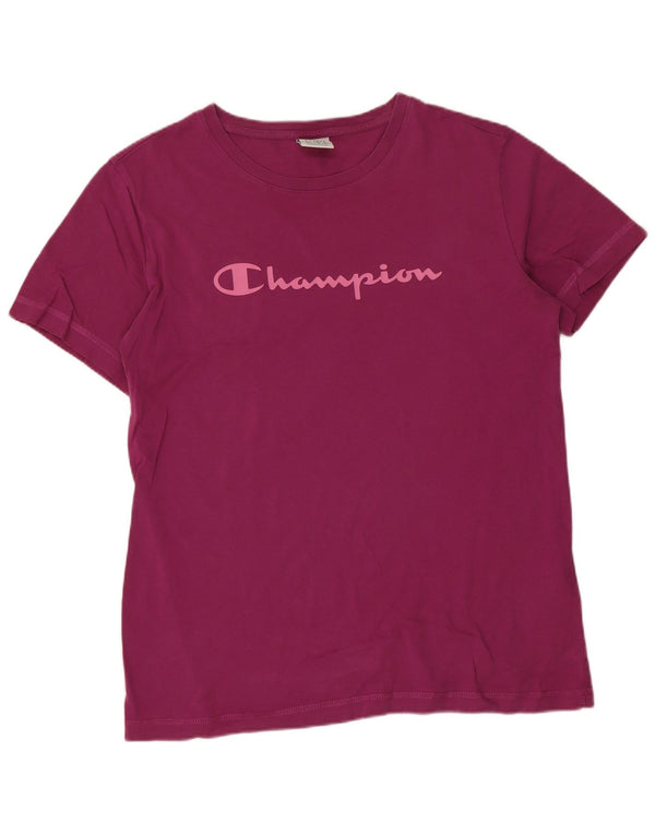 Champion T-Shirt Graphique Femme UK 18 XL Violet Coton