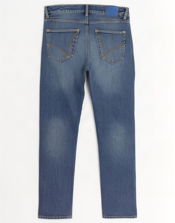 Adidas Jeans rectos desgastados para hombre W27 L31 Algodón azul