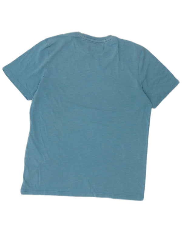 Lyle & Scott Herre T-shirt Top Medium Blue Flecked Bomuld
